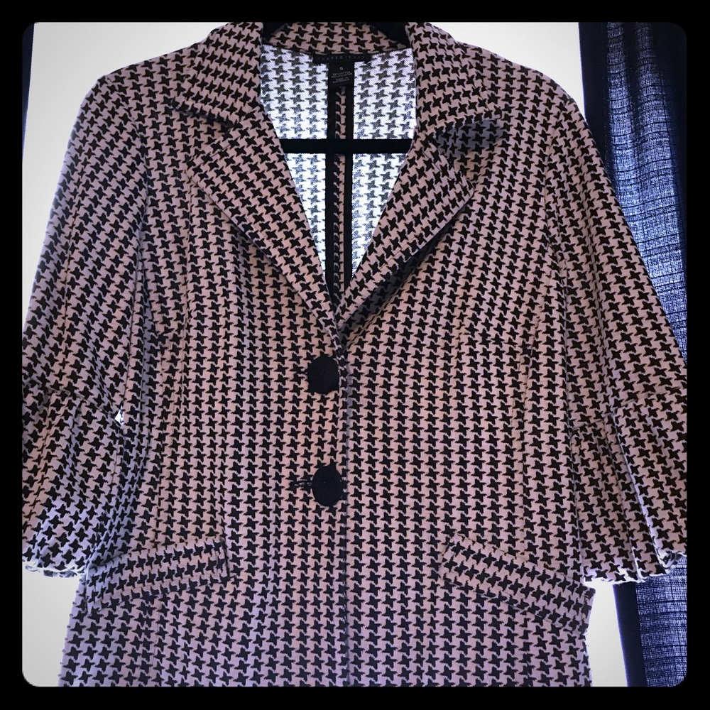 Black and White Houndstooth Blazer Small